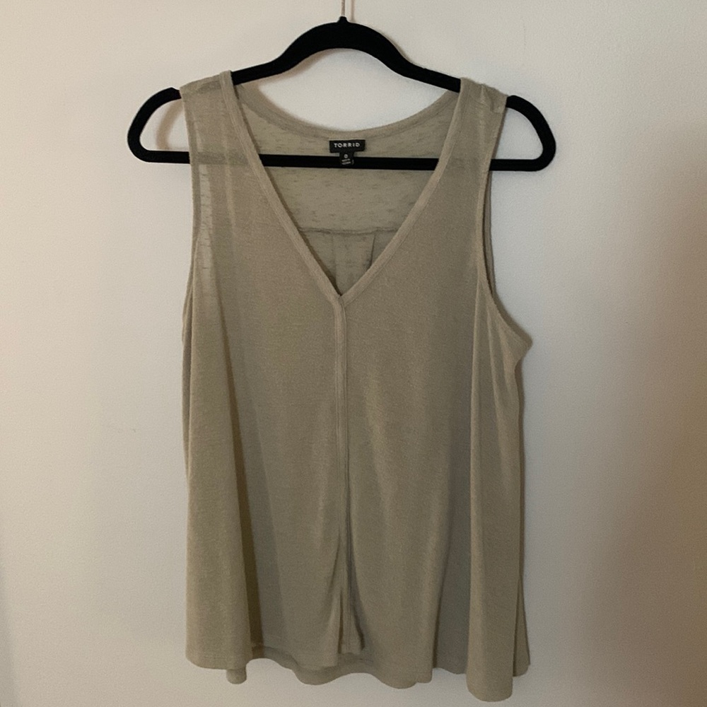 Torrid heathered light green tank size 0